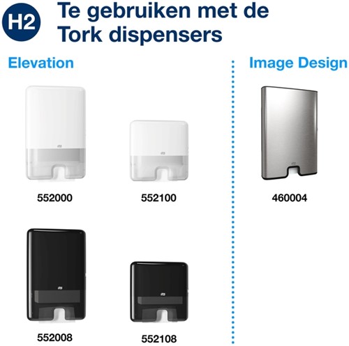 Handdoek Tork H2 Xpress compressed Advance 212x320 12 pak-3