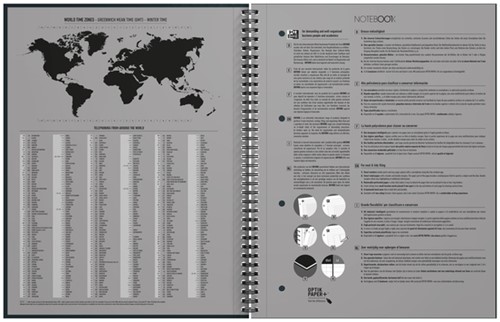 Spiraalblok Oxford International Notebook A4+ lijn 160 pagina's zwart-4