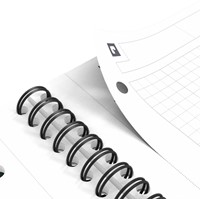 Spiraalblok Oxford International Notebook A4+ ruit 5X5mm 160 pagina's zwart-1