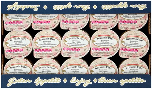 Roompaté Les Gourmands Brussels 45x25 gram cupjes 45 Stuk-2