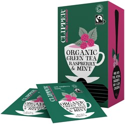 Thee Clipper green raspberry mint bio 25 zakjes 25 Zak