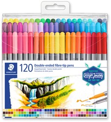 Kleurstift Staedtler dubbele punt set 120 kleuren 120 Stuk