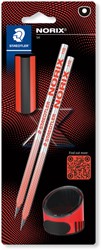 Grafietpotlood Norix blister 2 st HB zwart koraal 2 Stuk