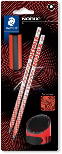 Grafietpotlood Norix blister 2 st HB zwart koraal 2 Stuk