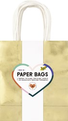 Cadeautas Folia goud kraft 24x31x12cm 20 stuks 20 Stuk