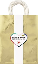 Cadeautas Folia goud kraft 24x31x12cm 20 stuks 20 Stuk