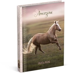 Schoolagenda 25-26 Lannoo Horses 1dag/1pagina roze 1 Stuk