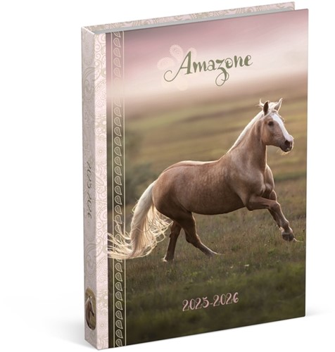 Schoolagenda 25-26 Lannoo Horses 1dag/1pagina roze 1 Stuk