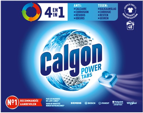 Wasmachine reinigingstabletten Calgon 4in1 48 tabs 48 Stuk