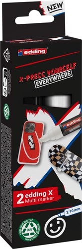 Edding 6900 X multi m. 2pcs set black en white 2 Stuk