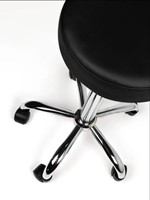 Tabouret kruk Office hoog met gasveer harde wielen zw-2