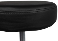 Tabouret kruk Office hoog met gasveer harde wielen zw-1