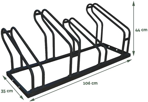 Fietsenrek BRASQ  4 fietsen BS400 zwart 1 Stuk-2