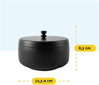 Asbak BRASQ tafelmodel 1 liter met deksel zwart 1 Stuk-2