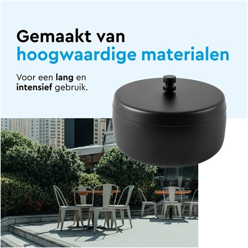 Asbak BRASQ tafelmodel 1 liter met deksel zwart 1 Stuk-1