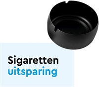 Asbak BRASQ tafelmodel 1 liter met deksel zwart 1 Stuk-3