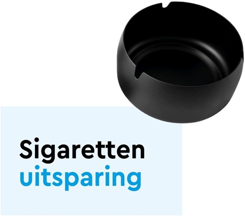 Asbak BRASQ tafelmodel 1 liter met deksel zwart 1 Stuk-3