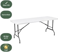 Vouwtafel BRASQ 180x70x74cm FT180 wit 1 Stuk-3