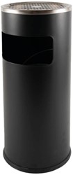 Afvalbak met asbak BRASQ 11 liter AT500 zwart 1 Stuk
