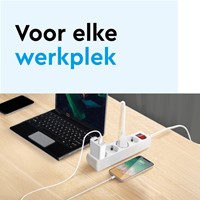 Stekkerdoos BRASQ 6 voudig 5 meter zwart 1 Stuk-4