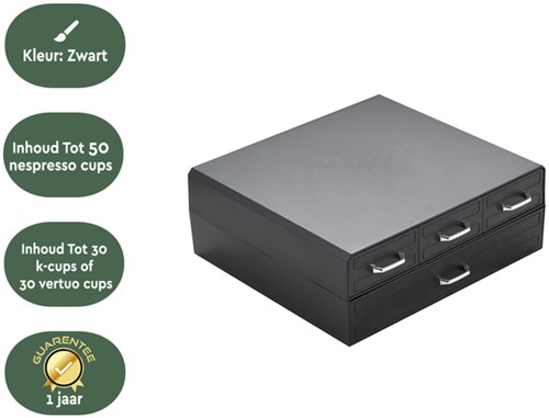 Koffiecapsulehouder BRASQ CD400 zwart 1 Stuk-3