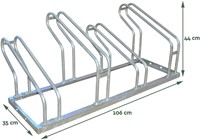 Fietsenrek BRASQ  4 fietsen BS400 zilver 1 Stuk-2