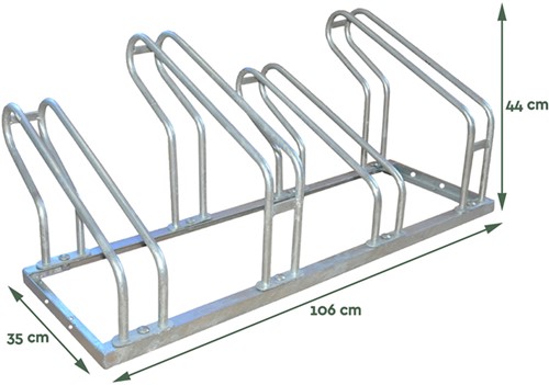 Fietsenrek BRASQ  4 fietsen BS400 zilver 1 Stuk-2