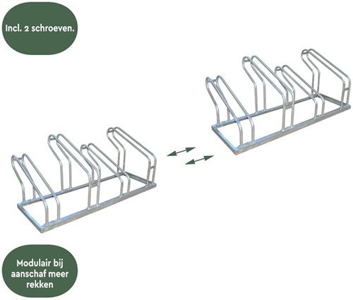 Fietsenrek BRASQ  4 fietsen BS400 zilver 1 Stuk-2