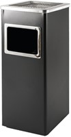 Afvalbak met asbak BRASQ 16 liter AT600 zwart 1 Stuk