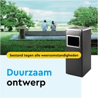 Afvalbak met asbak BRASQ 16 liter AT600 zwart 1 Stuk-3