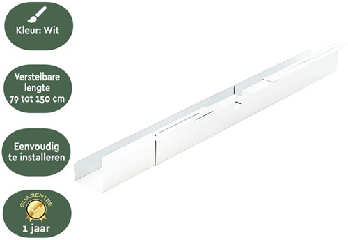 Kabelgoot BRASQ verstelbaar 75-150cm CT100 wit 1 Stuk-3