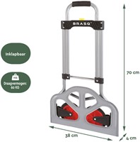 Steekwagen BRASQ Inkl HT60 incl. bagagespin 60Kg 1 Stuk-2