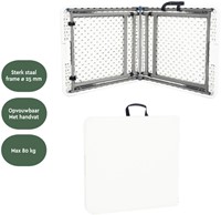 Vouwtafel BRASQ 120x60x74cm FC120 wit 1 Stuk-1