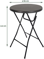 Statafel BRASQ 80cm BT100 zwart 1 Stuk-2