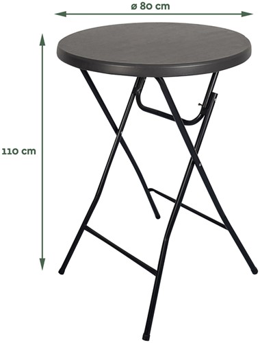 Statafel BRASQ 80cm BT100 zwart 1 Stuk-2