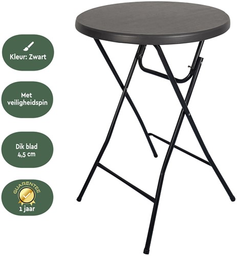 Statafel BRASQ 80cm BT100 zwart 1 Stuk-3