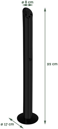 Asbak staand BRASQ AT300 RVS zwart 1 Stuk-2
