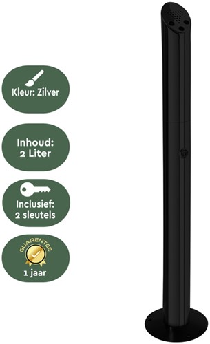 Asbak staand BRASQ AT300 RVS zwart 1 Stuk-3