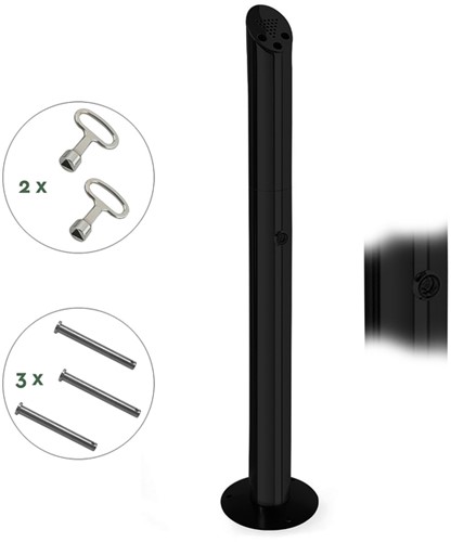 Asbak staand BRASQ AT300 RVS zwart 1 Stuk-1