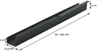 Kabelgoot BRASQ verstelbaar 75-150cm CT100 zwart 1 Stuk-3
