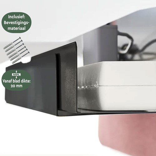 Kabelgoot BRASQ verstelbaar 75-150cm CT100 zwart 1 Stuk-5