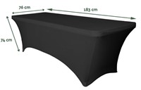 Tafelrok BRASQ 183x76x74cm zwart 1 Stuk-2