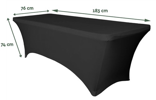 Tafelrok BRASQ 183x76x74cm zwart 1 Stuk-2