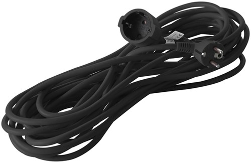 Verlengkabel BRASQ 30m zwart 1 Stuk