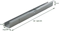 Kabelgoot BRASQ verstelbaar 75-150cm CT100 zilver 1 Stuk-2