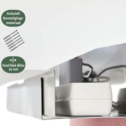 Kabelgoot BRASQ verstelbaar 75-150cm CT100 zilver 1 Stuk-2