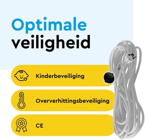 Verlengkabel BRASQ 20m wit 1 Stuk-3