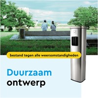 Afvalbak met asbak BRASQ 20 liter AT400 rvs 1 Stuk-3