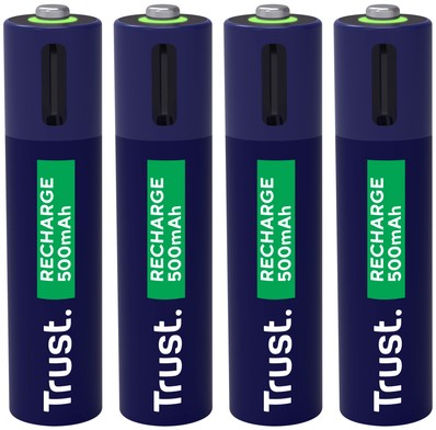 Batterij Trust USB-C oplaadbaar AAA 4 stuks 4 Stuk