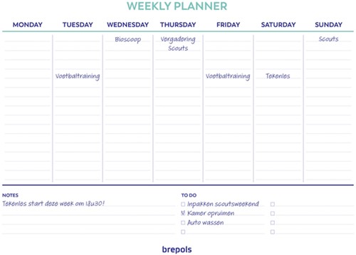 Planner Brepols Weekly planner A4 7d/1p 1 Stuk-2